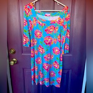Lilly Pulitzer XL Dress 3/4 Sleeves